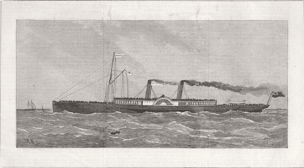 SHIPS. Disaster, Thames. Saloon boat Princess Alice 1878 old antique print